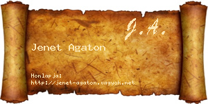 Jenet Agaton névjegykártya
